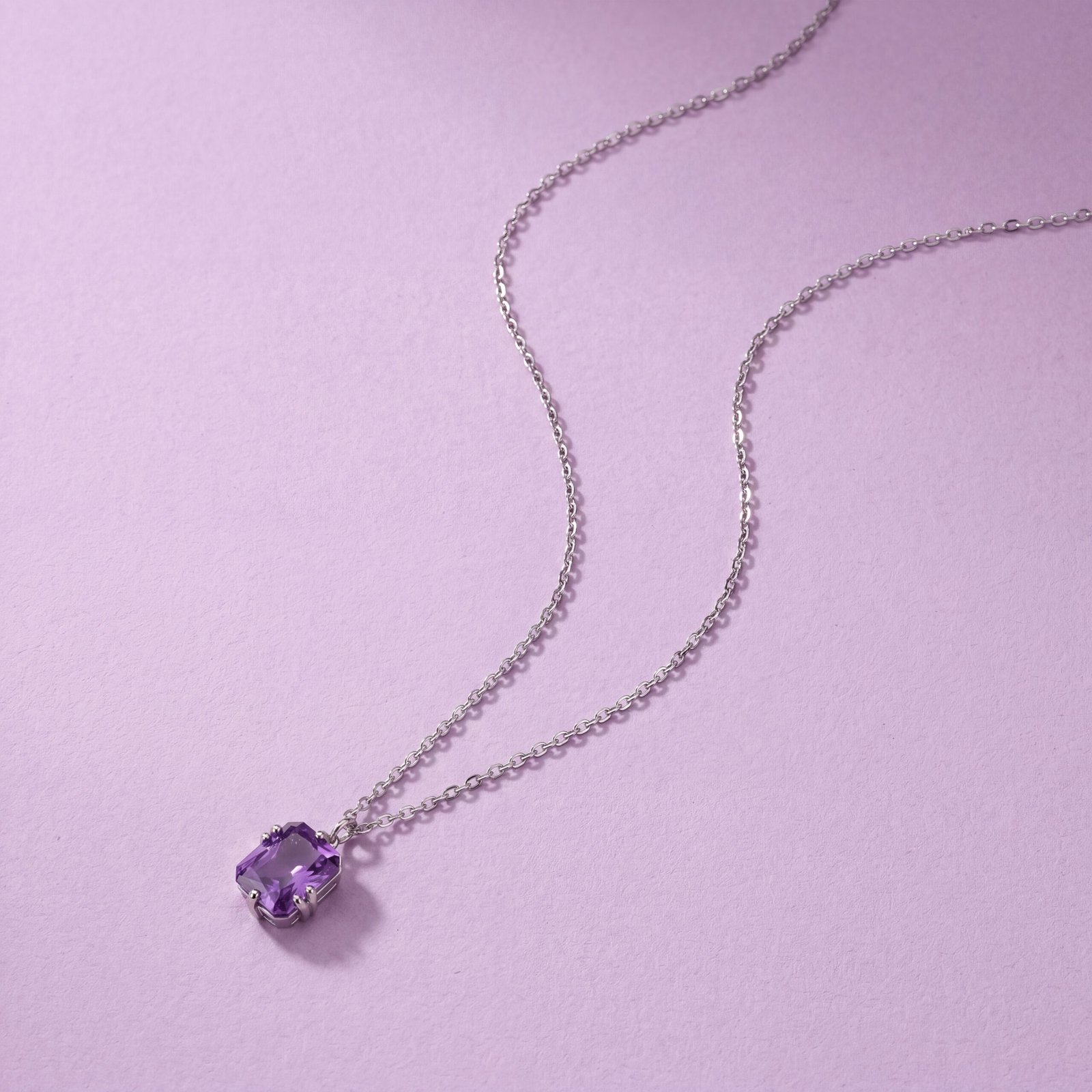 Minimal Purple Halo Necklace -3