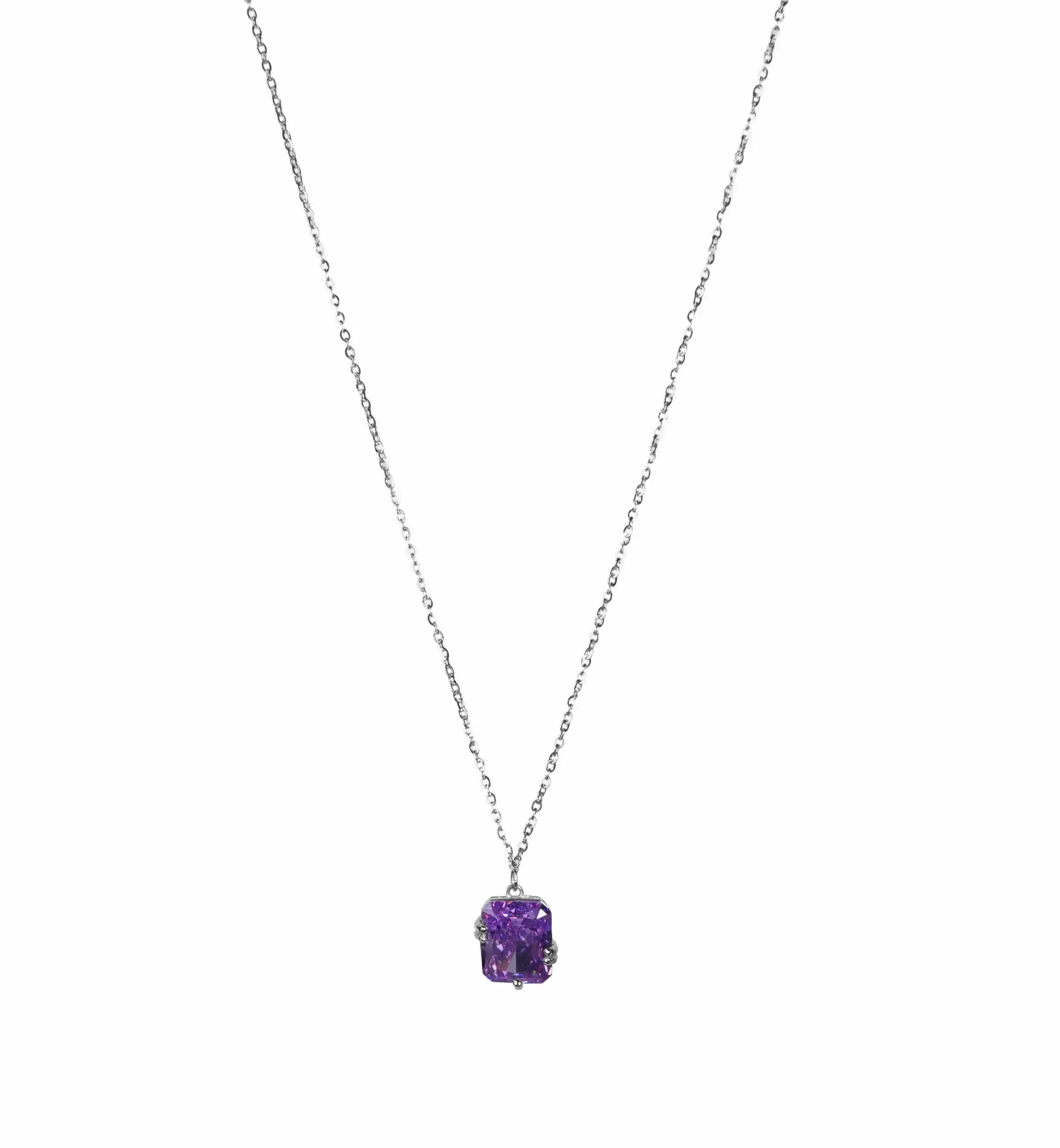 Minimal Purple Halo Necklace
