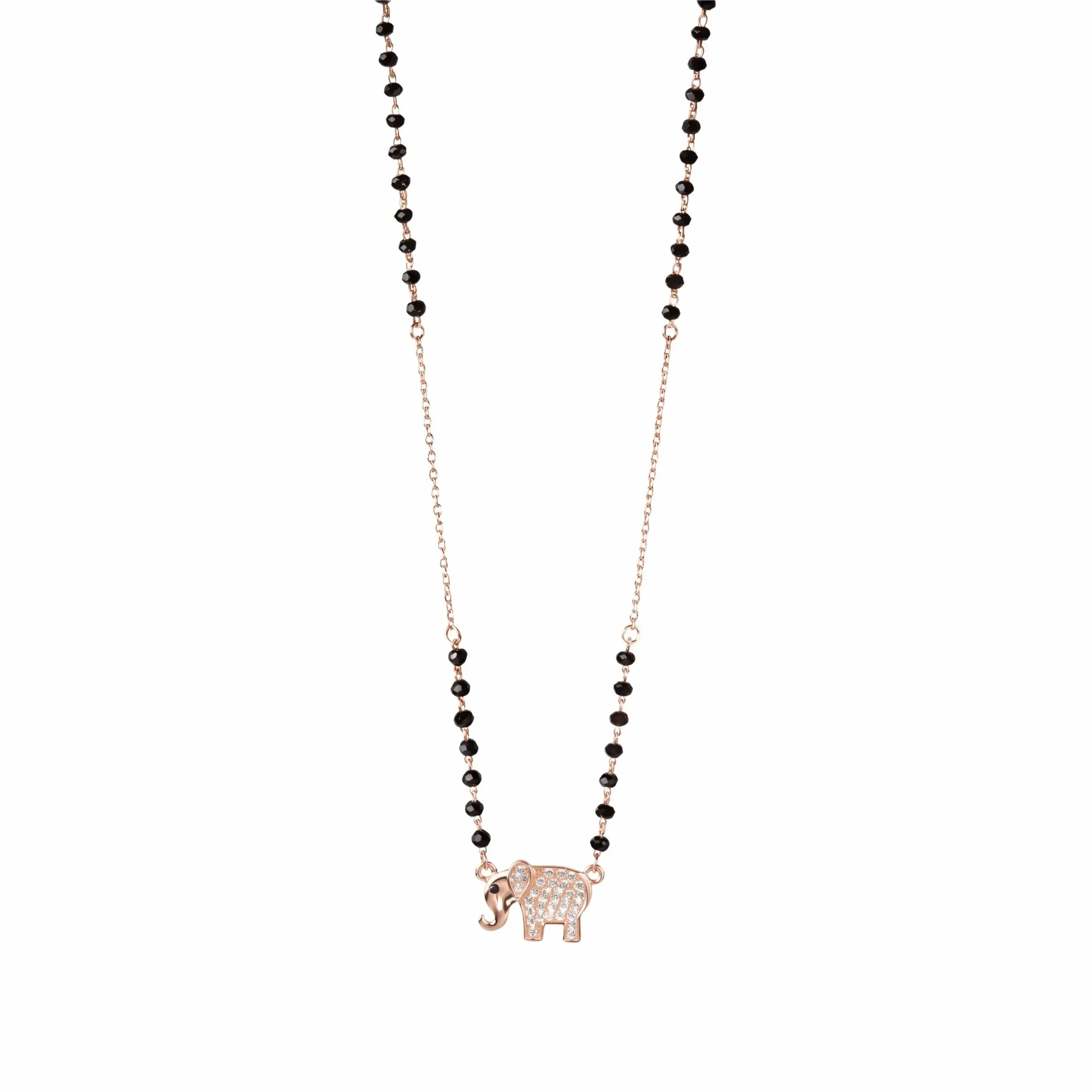 Rose Gold Elegant Elephant Silver Mangalsutra