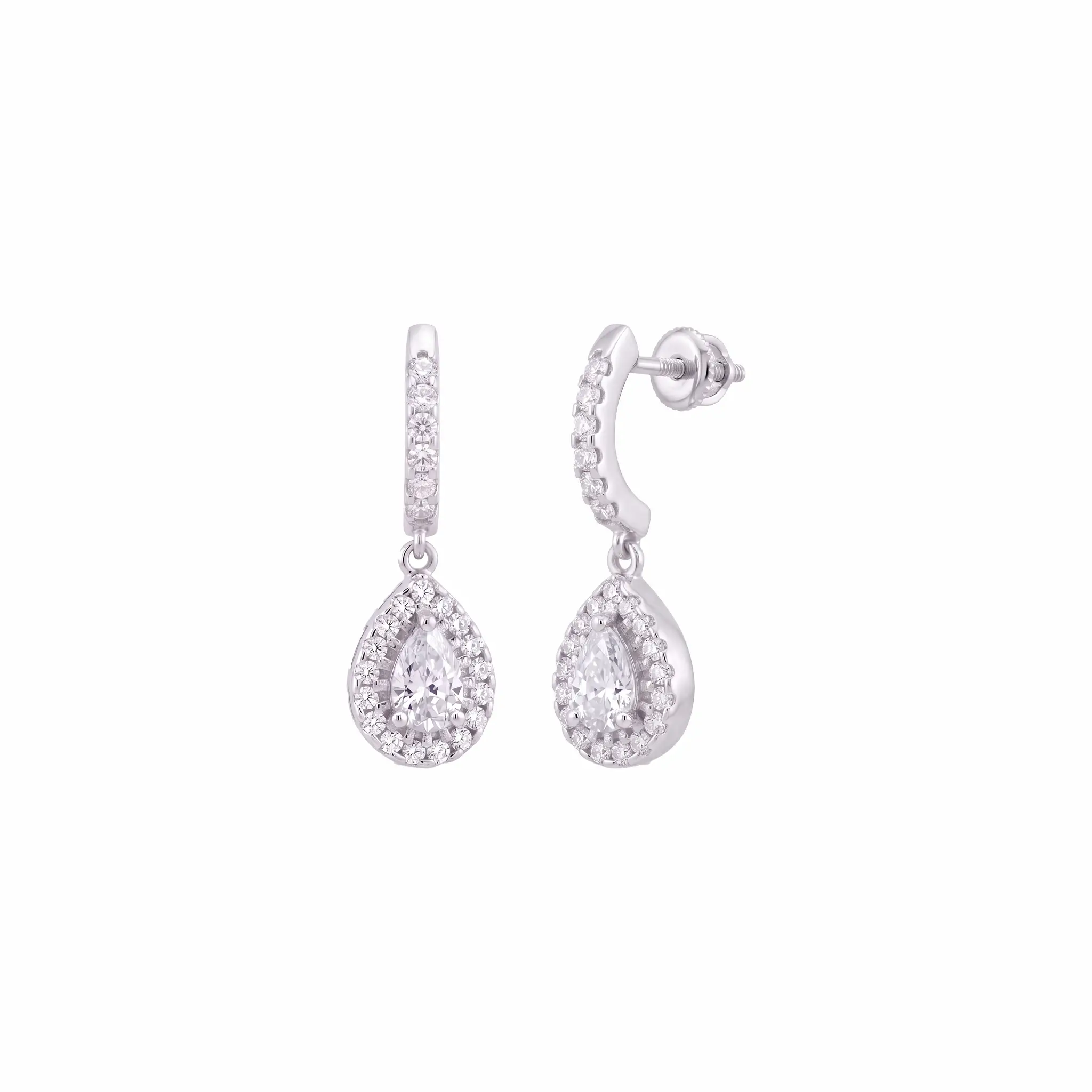 Aurora Pear CZ Drop Earring