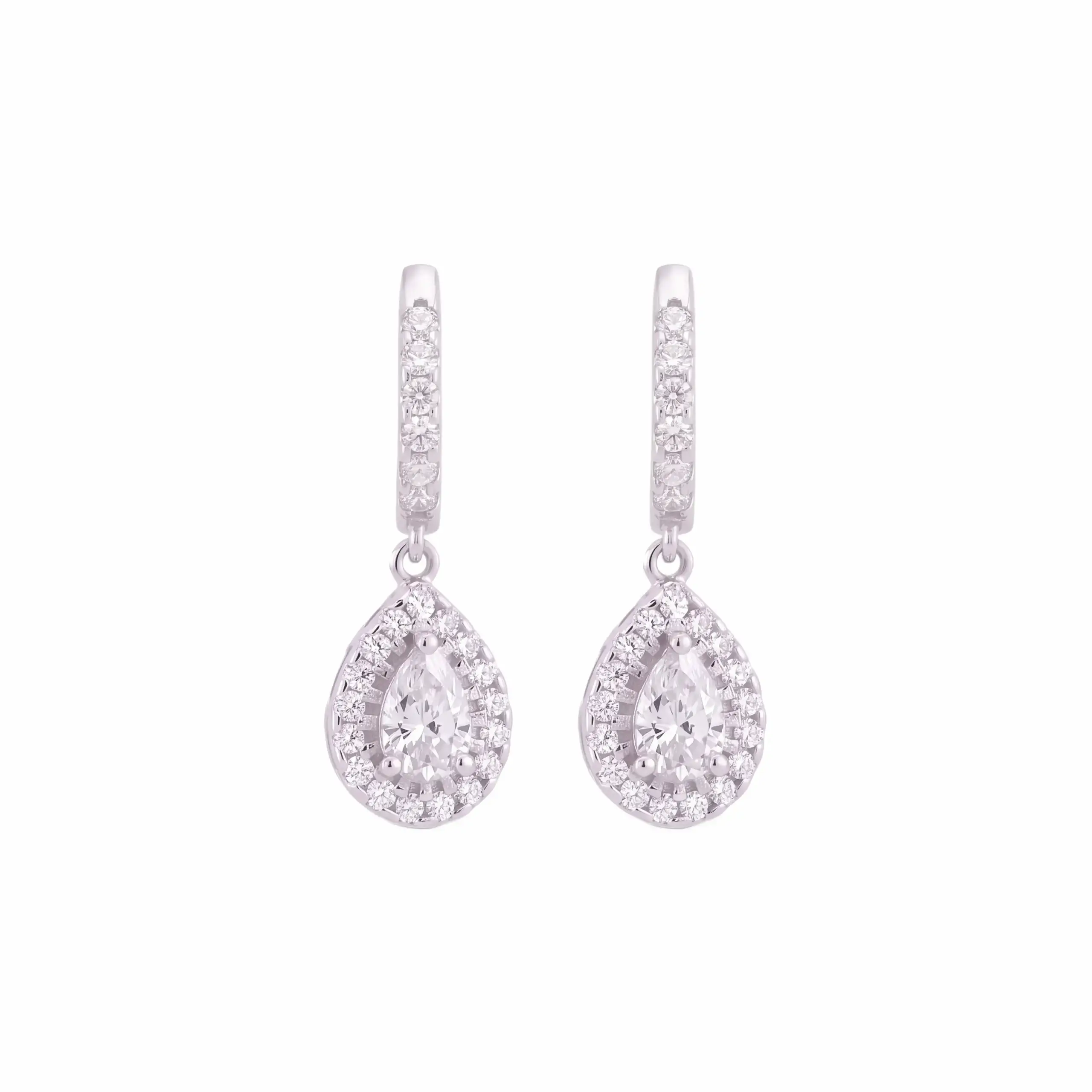 Aurora Pear CZ Drop Earring