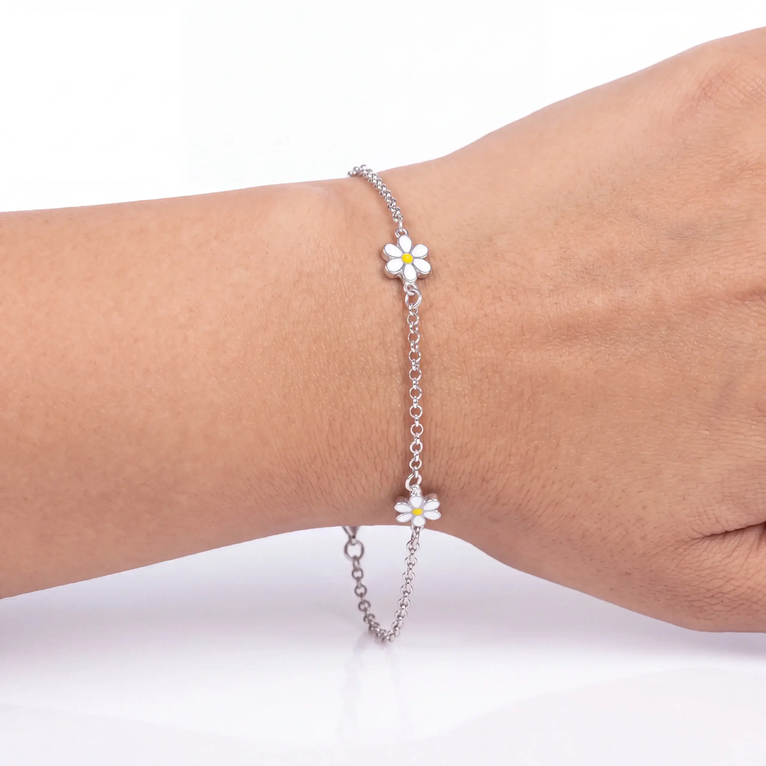 Daisy Bloom Enamel Bracelet